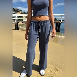 Faded Blue Anastasia Wide Leg sweatpants